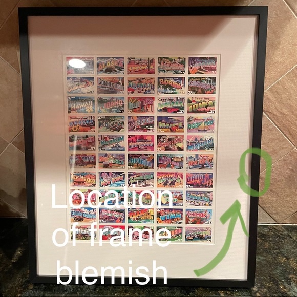 Framed Mint USPS 37c “Greetings From” Commemorative Stamp Sheet - Picture 7 of 14